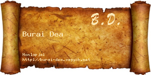 Burai Dea névjegykártya